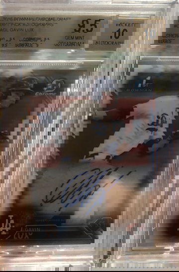 2016 Bowman Chrome Draft AutoGavin Lux BGS 9.5