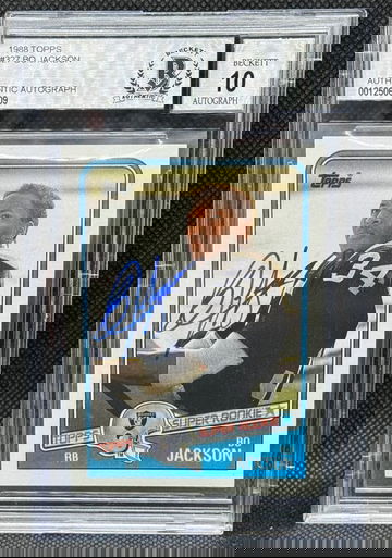 1988 Topps Bo Jackson Rookie Autograph BGS 10 Auto