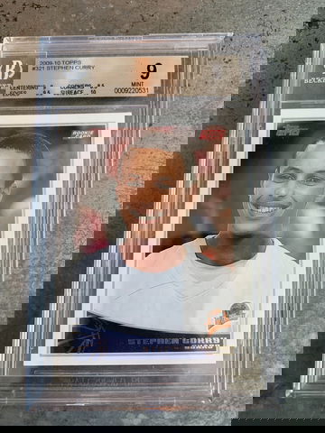 2009-10 Topps Rookie Stephen Curry BGS 9