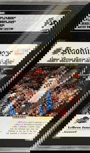 2009-10 Panini #7 Lebron James Headliners Artist Proof 129/199 SGC 9 MINT