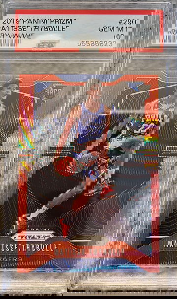 2019 Panini Ruby Wave Prizm #290 Matisse Thybulle 76ers RC Rookie PSA 10