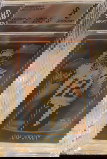 2000 Bowman Tom Brady BGS 9