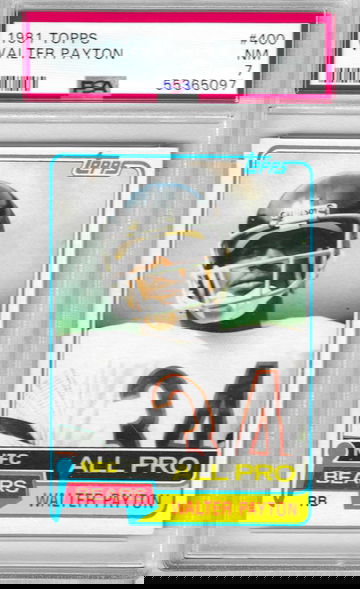 1981 Topps Walter Payton PSA 7