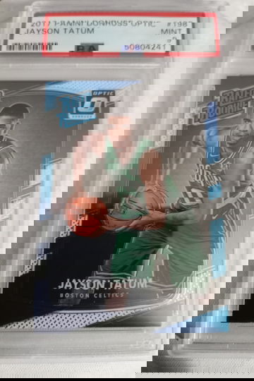 Jayson Tatum 2017-18 Donruss Optic Rated Rookie PSA 9  MINT #198 Boston Celtics RC