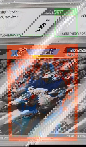 1989 Pro Set Michael Irvin #89 CSG 9