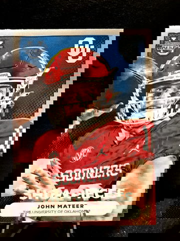 2025 Bowman Best U  John Mateer  Showpieces #BS-9  Oklahoma Sooners