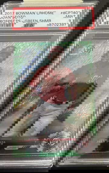 2017 Bowman Chrome Juan Soto Prospects Green Shimmer /99