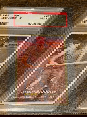 1957 Topps Richie Ashburn HOF PSA 7 Philadelphia Phillies