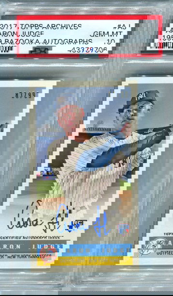 2017 Topps Archives Aaron Judge 1959 Bazooka Auto PSA 10 /99