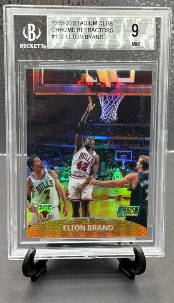1999-00 Stadium Club Chrome Elton Brand Rookie Refractor BGS 9 