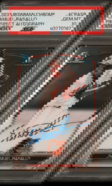 2023 Bowman Chrome Samuel Basallo AUTO PSA 10