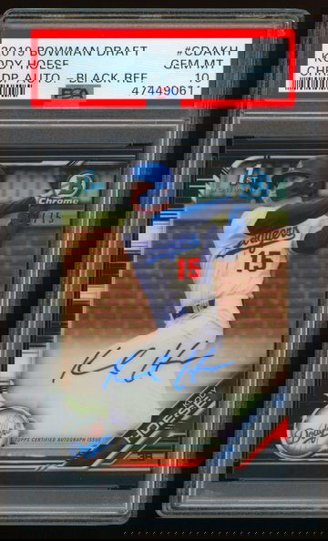 2019 Bowman Chrome KODY HOESE Black Refractor Auto RC PSA 10 Autograph #39/75