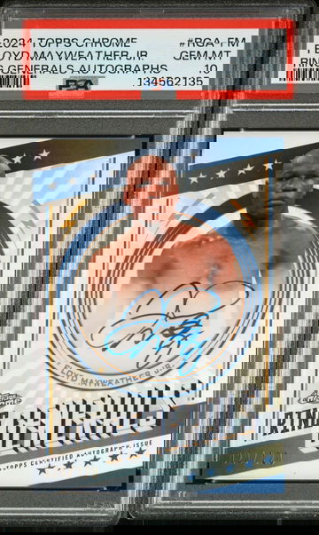 2024 Topps Chrome Boxing Floyd Mayweather Jr Ring Generals Auto #RGA-FM Gem Mint PSA 10