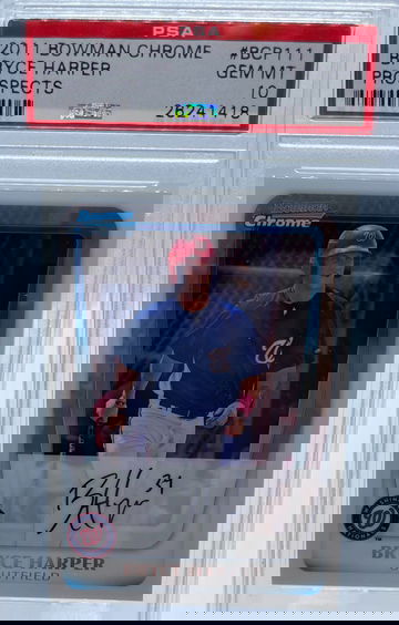 2011 Bowman Chrome Bryce Harper Prospects PSA 10 GEM MINT