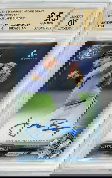 2017 Bowman Chrome Draft Picks Auto Jake Burger