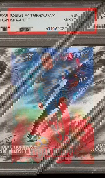 2018 Panini Father's Day Rookies 345/399 Kylian Mbappe RC #68 PSA 9