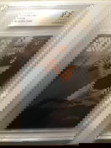 2014 Certified Sky's The Limit Green Derek Carr SSP RC 1/5 BGS 9.5