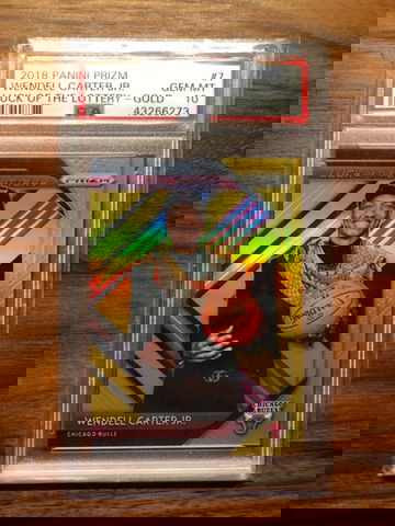 2018 Panini Prizm Gold Wendell Carter Jr Luck of Lottery PSA 10 LOW POP