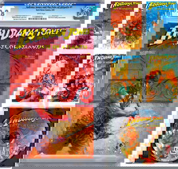 INDIANA JONES & FATE OF ATLANTIS #1 CGC 9.8 + ISSUES #1-4 NM + PC-CD GAME 1991 [*Minor Slab Stress Crack*]