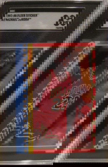 1987-88 Fleer Sticker #2 Michael Jordan