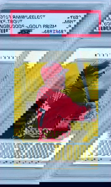 2013 Panini Select #YB2 Mike Trout Youngbloods-Gold Prizm PSA 9 MINT!