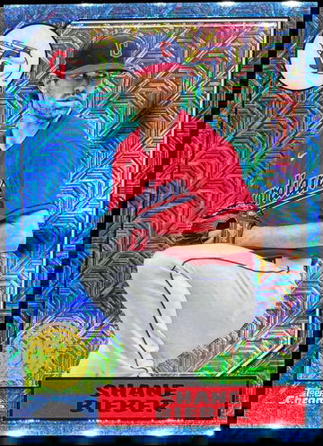 2022 Topps Series 1 Shane Bieber Silver Pack T87C-74 Blue