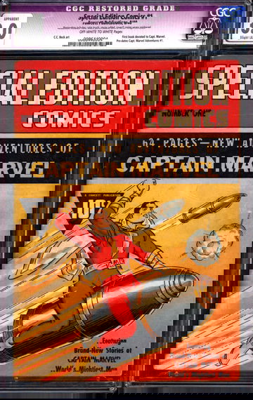 Special Edition Comics #1 (1940) CGC 3.0 -- 1st solo Captain Marvel comic; Resto