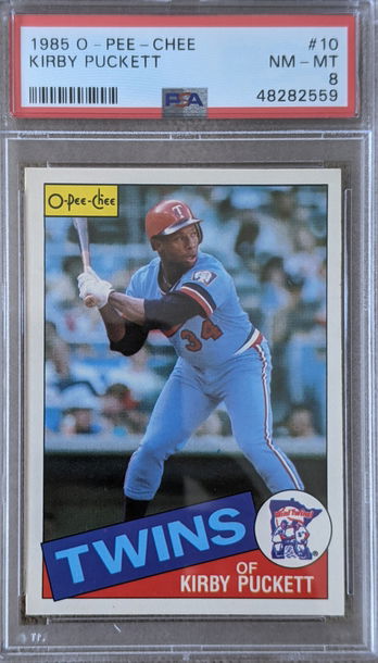 1985 O-Pee-Chee Kirby Puckett rookie PSA 8 (Shipped from Canada)