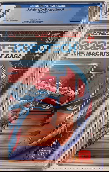 ROBOTECH THE MACROSS SAGA # 6 COMICO COMICS 1985 CGC 9.8 WHITE PAGES SHARP COMIC!!