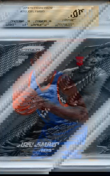 2014-15 Panini Prizm Joel Embiid RC #253 BGS Pristine 10 - Low Pop!
