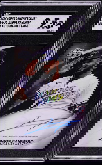 2024 Topps Chrome Black Ivory Junior Caminero ROOKIE AUTO /50 #CPA-JC SGC 9.5