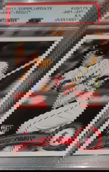 2011 TOPPS UPDATE #US175 MIKE TROUT ROOKIE CARD PSA NM-MT + 8.5 