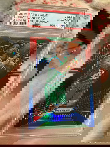 Romeo Langford PSA Red White Blue Prizm 2019