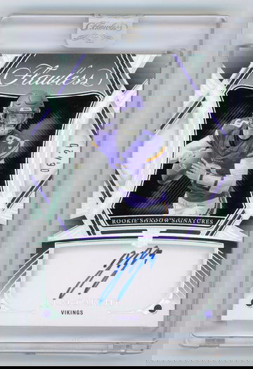 JJ MCCARTHY 2024 Panini Flawless Auto Rc #6/20 Rookie Shadow Signatures