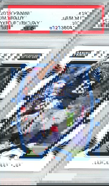 2019 PANINI TOM BRADY #19 PLAYER OF THE DAY N E PATRIOTS PSA 10 GEM MT