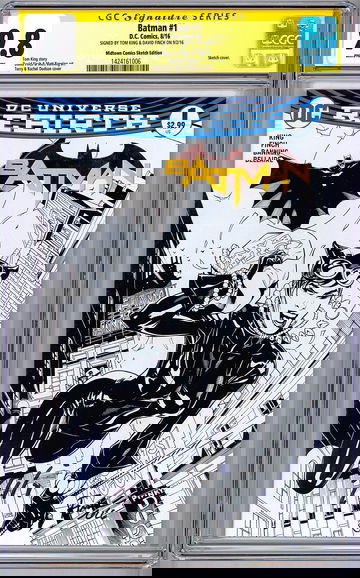 BATMAN #1 CGC-SS 9.8 SIGNED TOM KING & DAVID FINCH *MIDTOWN SKETCH VARIANT* 2016