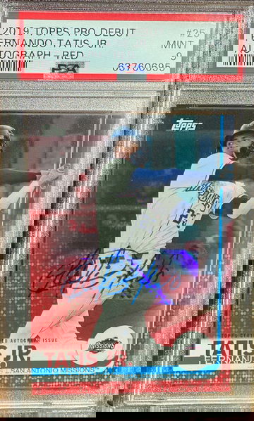 2019 Topps Fernando Tatis RC Red Autograph Rookie /10 PSA