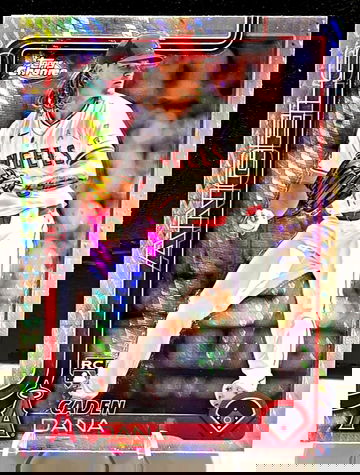 Caden Dana  2025 Topps Chrome  Baseball  Rookie  Prism Refractor  245  Angels SP