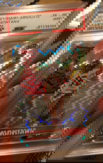 2019 Panini Absolute Joe Montana Kaboom #K-JM PSA 9