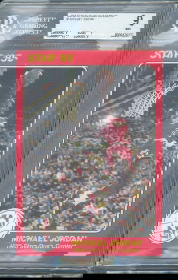 1985 Star Slam Dunk Supers 5"x7" #5 Michael Jordan BGS 9