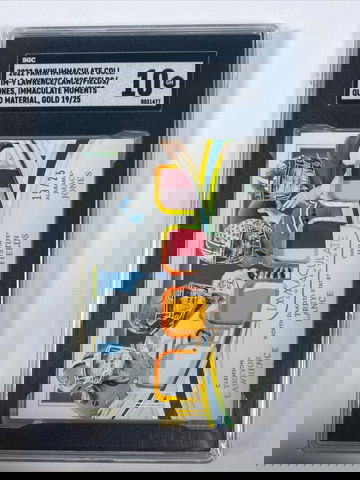 2022 IMMACULATE LAWRENCE LANCE FIELDS MAC JONES QUAD JERSEY 19/25 SGC 10