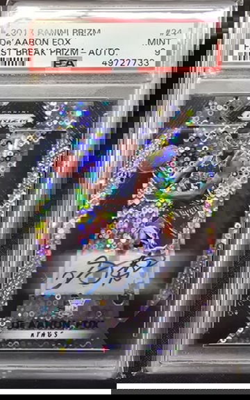 De'aaron fox 2017 prizm fast beak auto psa 9