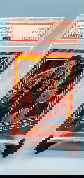 2023 donruss keyonte george red laser /99 PSA 10 rookie