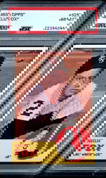 1963 TOPPS #525 NELLIE FOX PSA 8 NM-MT Dead Centered