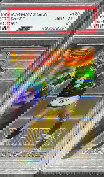 1996 Bowman's Best #70 Refractor Brett Favre PSA 8