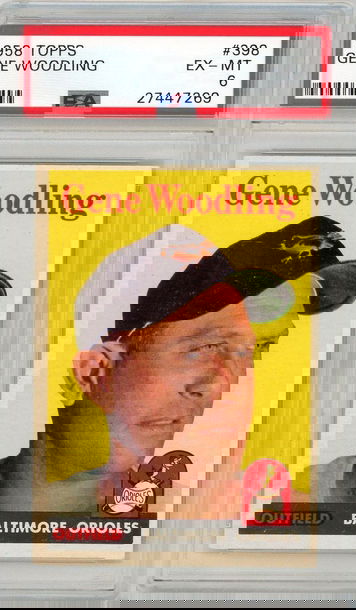 1958 Topps Gene Woodling #398 PSA 6 P1294