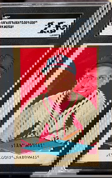 1954 Red Heart Dog Food Brand Stan Musial SGC 2.5 Redheart