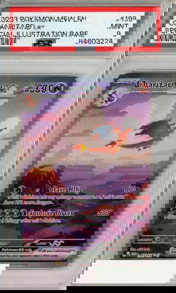 2023 POKEMON MEW EN-151 CHARIZARD EX #199 SIR PSA 9 MINT