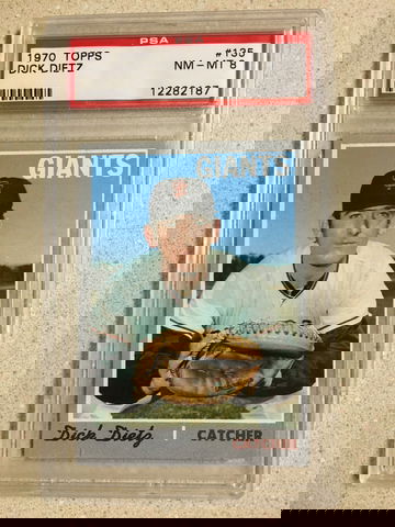 1970 Topps #135 Dick Dietz PSA 8 NM-MT GIANTS 