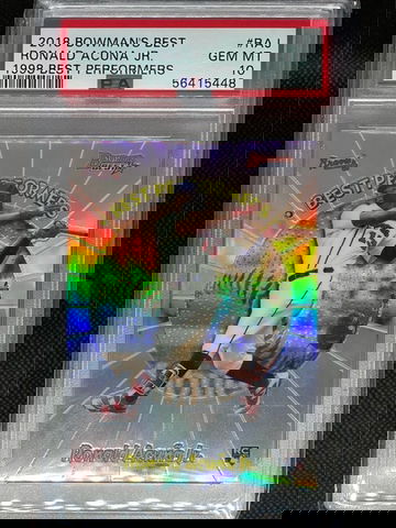 PSA 10 Ronald Acuna Jr. 2018 Bowman’s Best 1998 Best Performers RC Braves